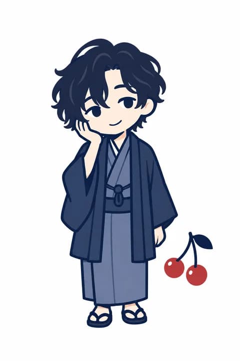 太宰治の案内キャラクター（イラスト）