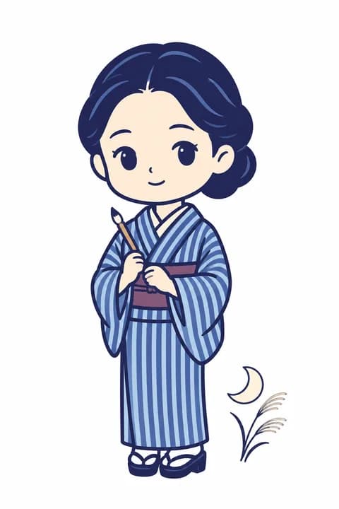 樋口一葉の案内キャラクター（イラスト）