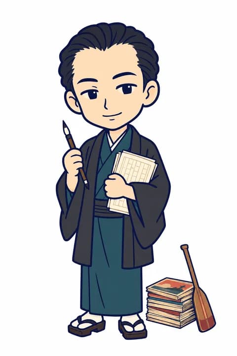 直木三十五の案内キャラクター（イラスト）